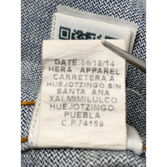 True Religion Jimmy Slim Fit Trucker Denim Jacket Bleached L  Mens  RV10314 - Picture 9 of 14